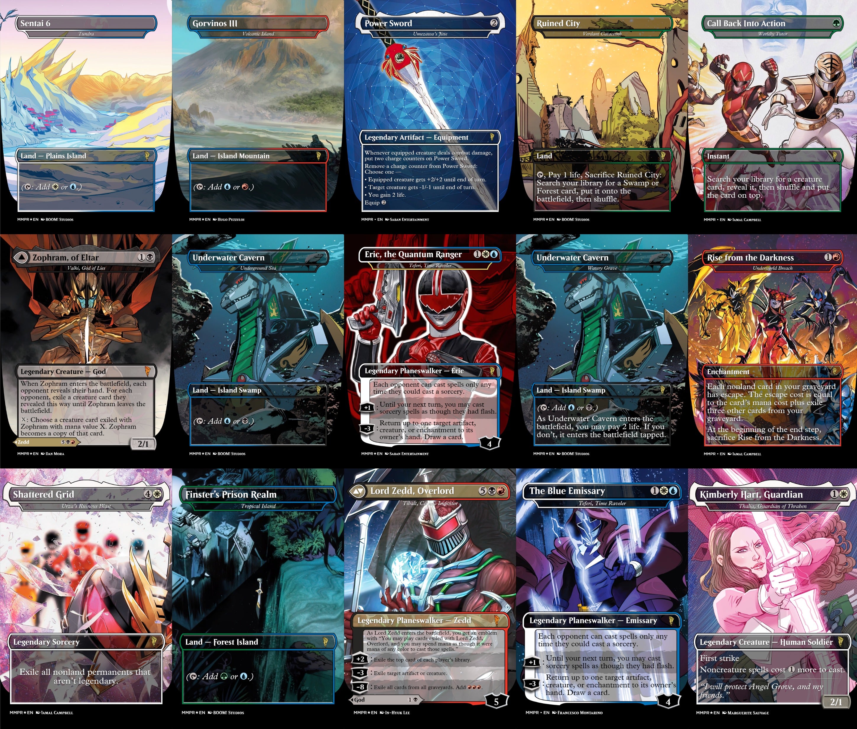 Power Rangers MTG Proxy Commander Deck 100 Cards — Custom Magic The Gathering Deck