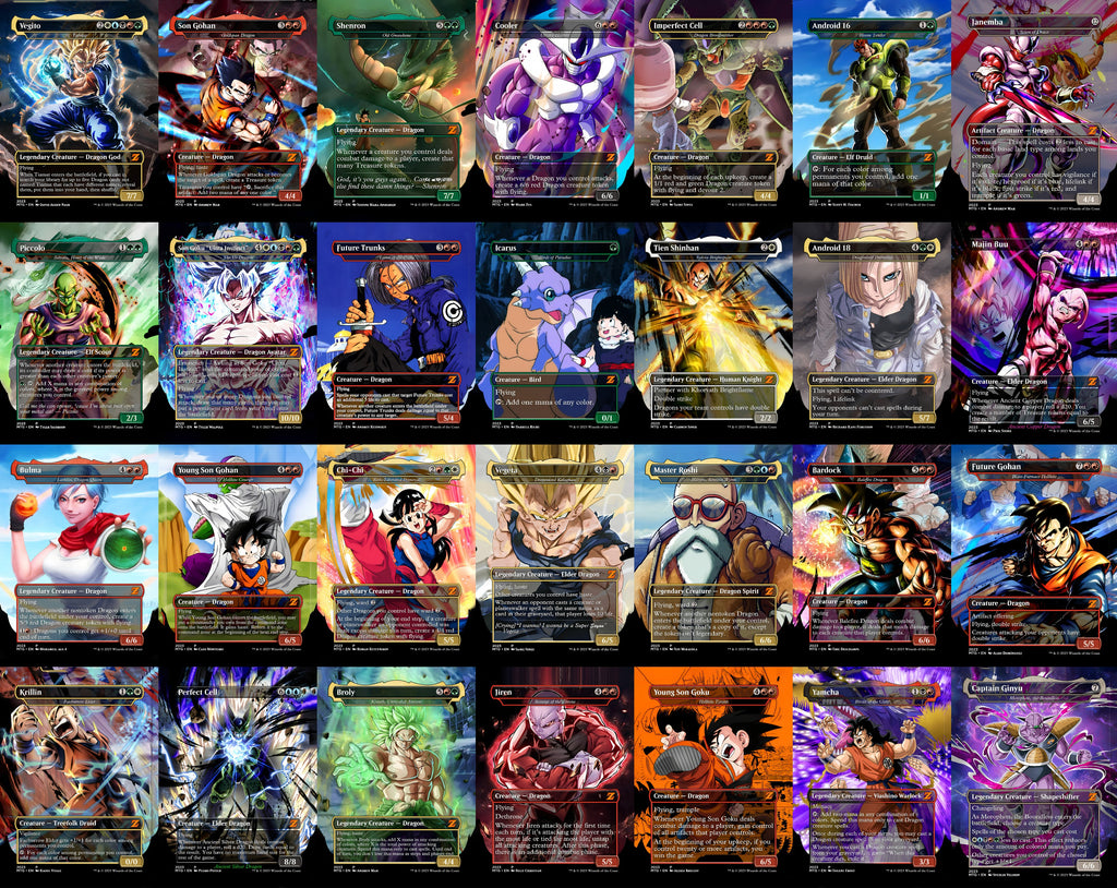 Dragonball Z 100 Card MTG Proxy EDH Commander Deck — Custom Magic The Gathering Deck