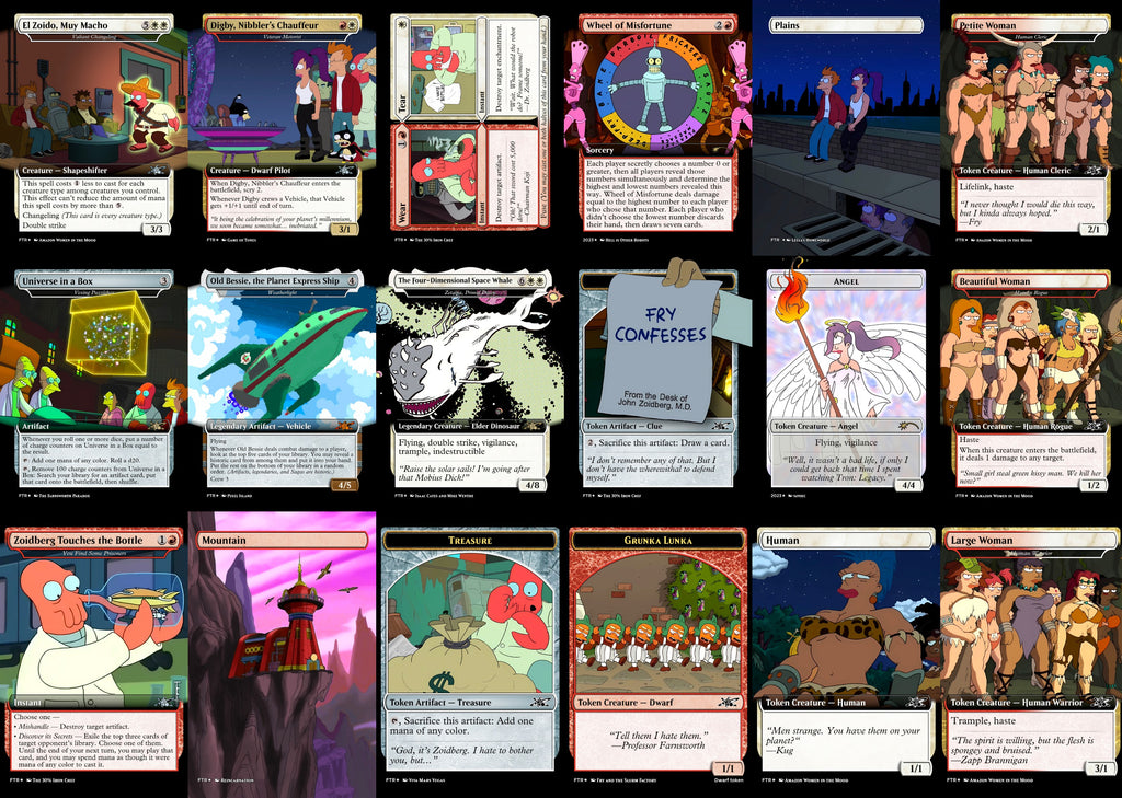 Futurama 100 Card MTG Proxy EDH Commander Deck — Custom Magic The Gathering Deck
