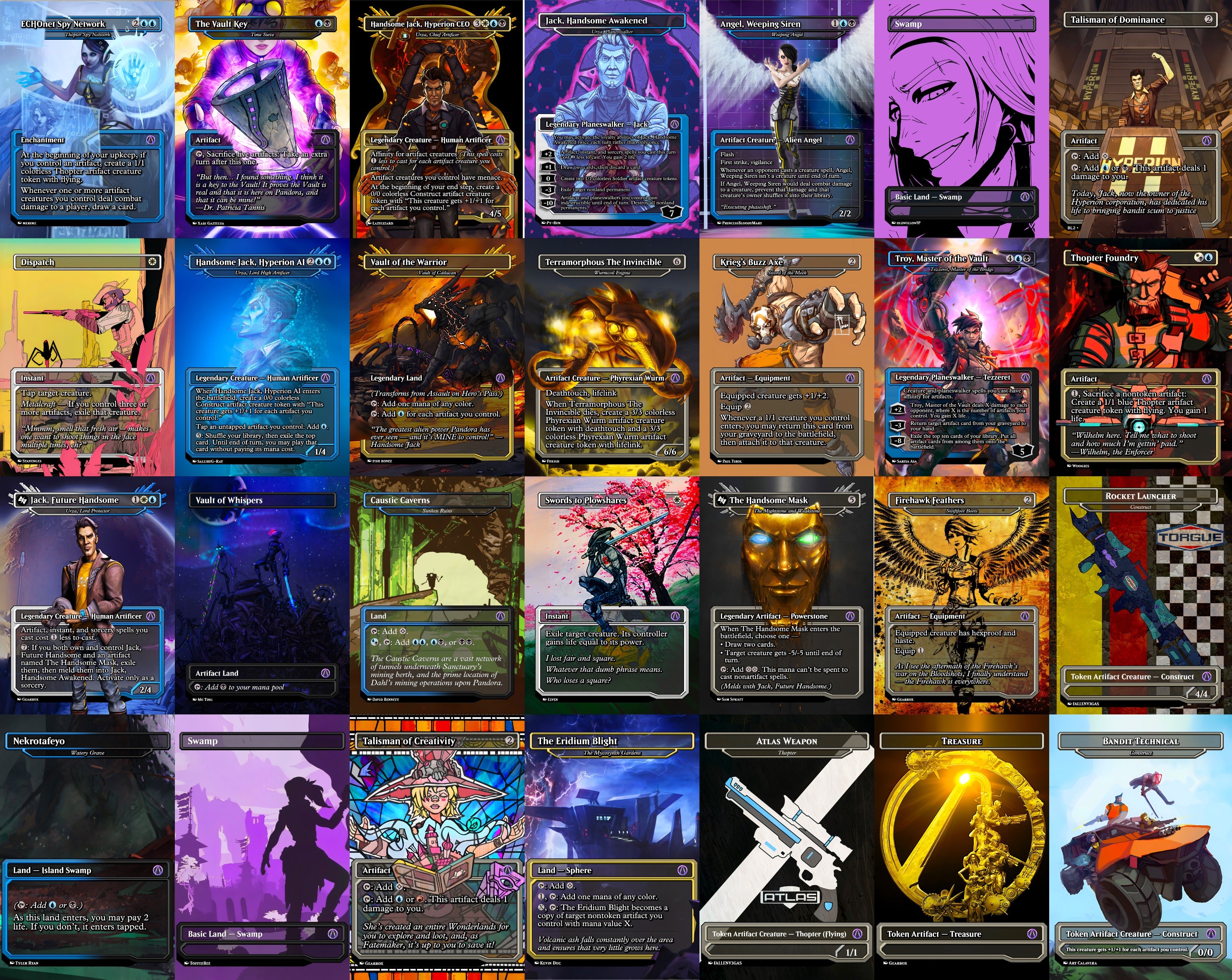 Borderlands Video Game MTG Proxy Commander Deck 100 Cards — Custom Magic The Gathering Deck