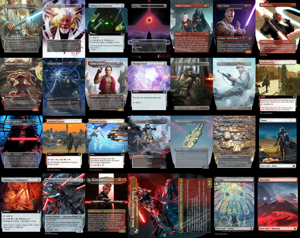 Star Wars 100 Card MTG Proxy EDH Commander Deck — Magic The Gathering Deck [Deck 4]
