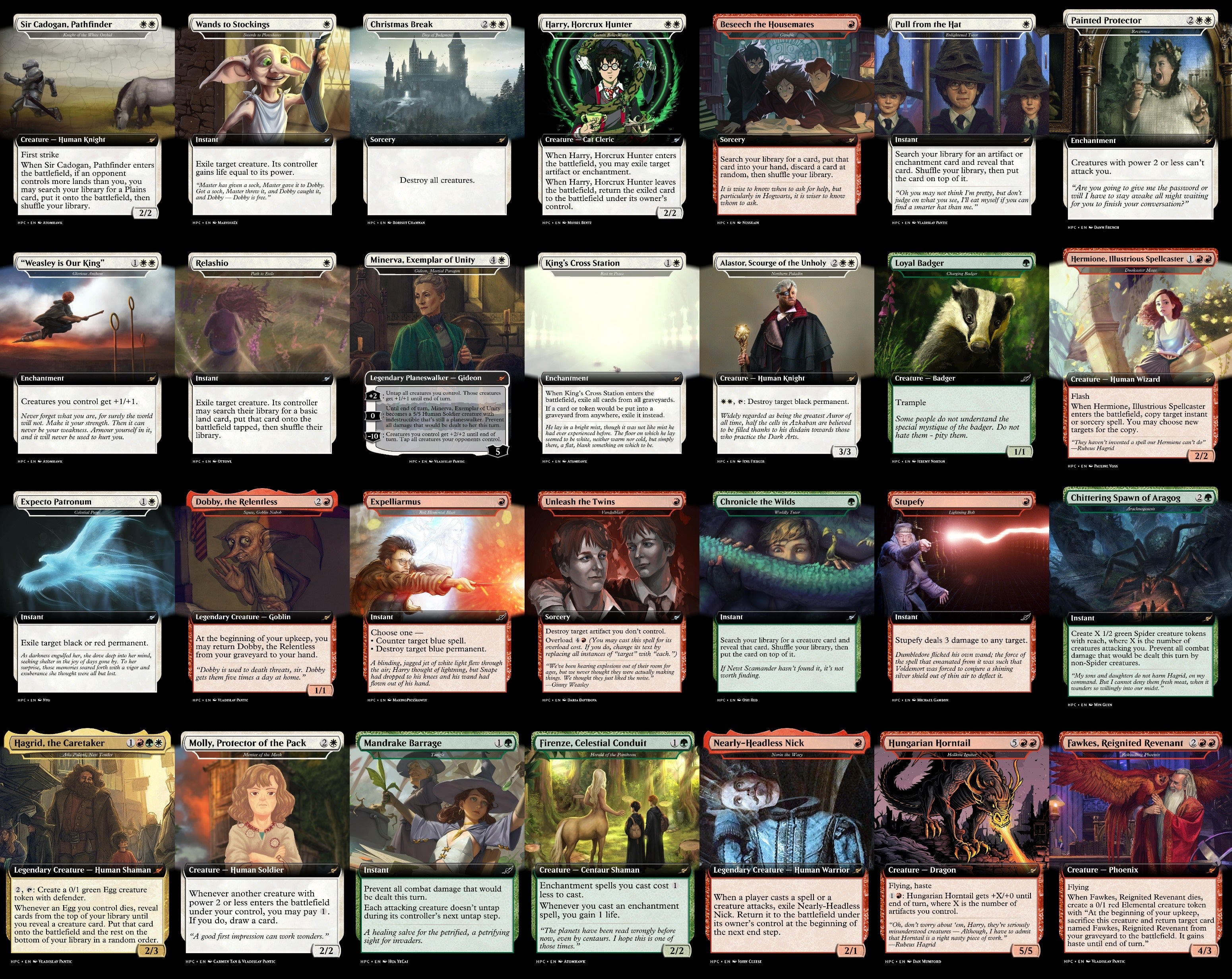 Harry Potter Hogwarts 100 Card MTG Proxy EDH Commander Deck — Custom Magic The Gathering Deck