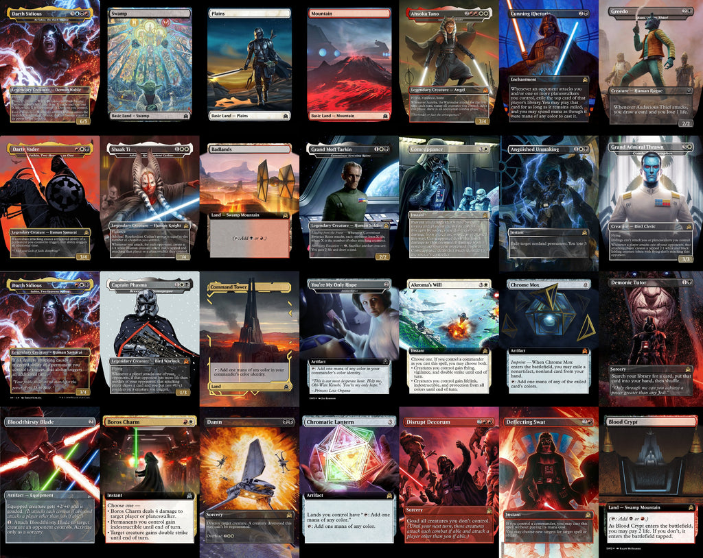 Star Wars 100 Card MTG Proxy EDH Commander Deck — Magic The Gathering Deck [Deck 4]