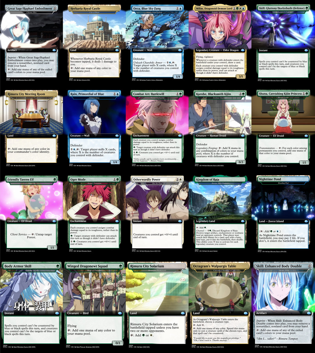 That Time I Got Reincarnated As A Slime 100 Card MTG Proxy Commander Deck — Magic The Gathering