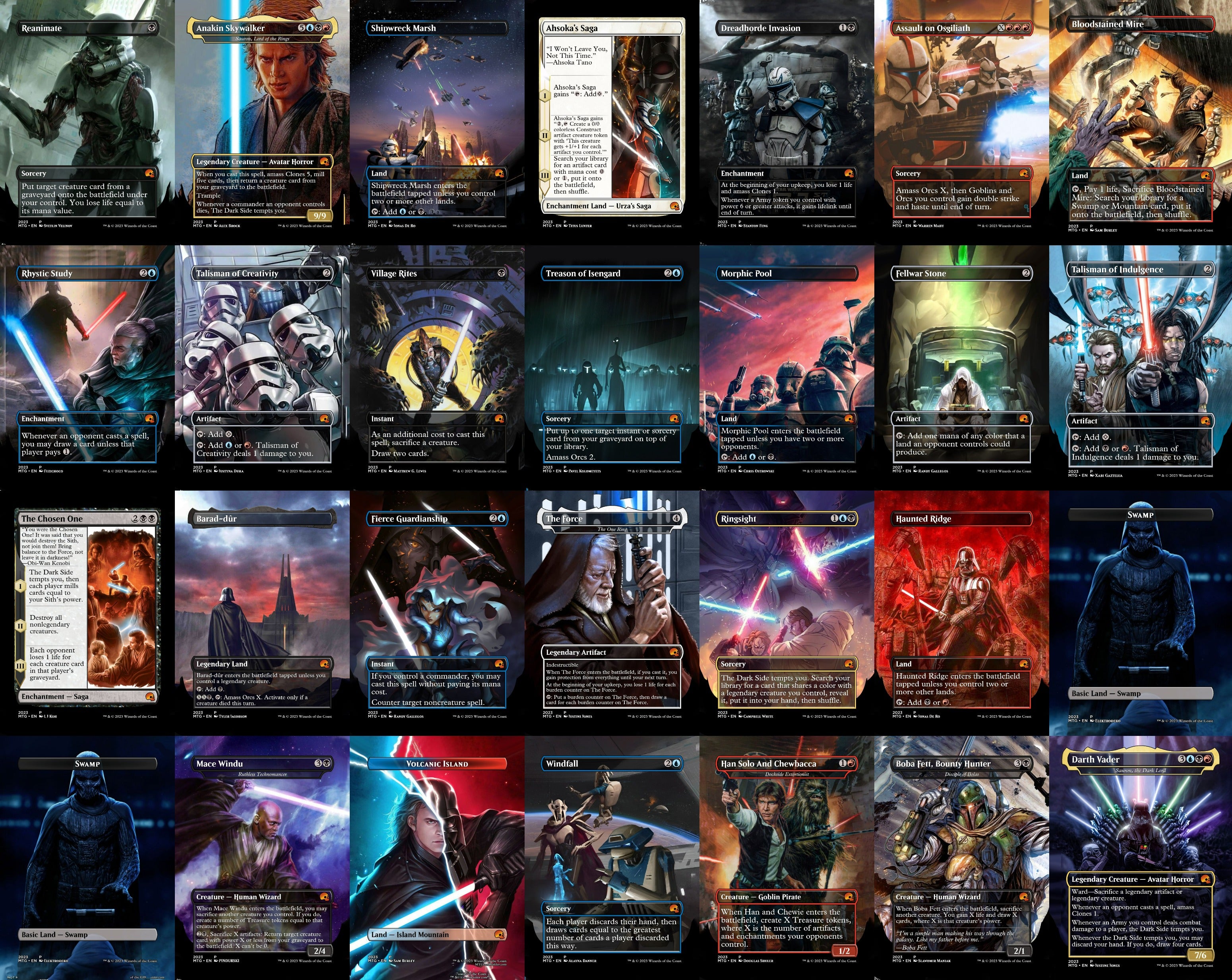 Star Wars Vaders Army 100 Card MTG Proxy EDH Commander Deck — Magic The Gathering Deck [Deck 3]