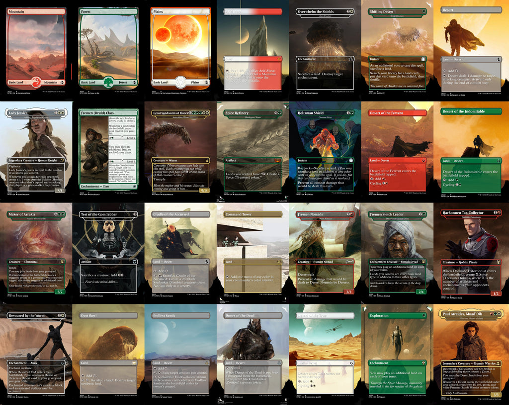 Dune Sand Worms 100 Card MTG Proxy EDH Commander Deck — Custom Magic The Gathering Deck