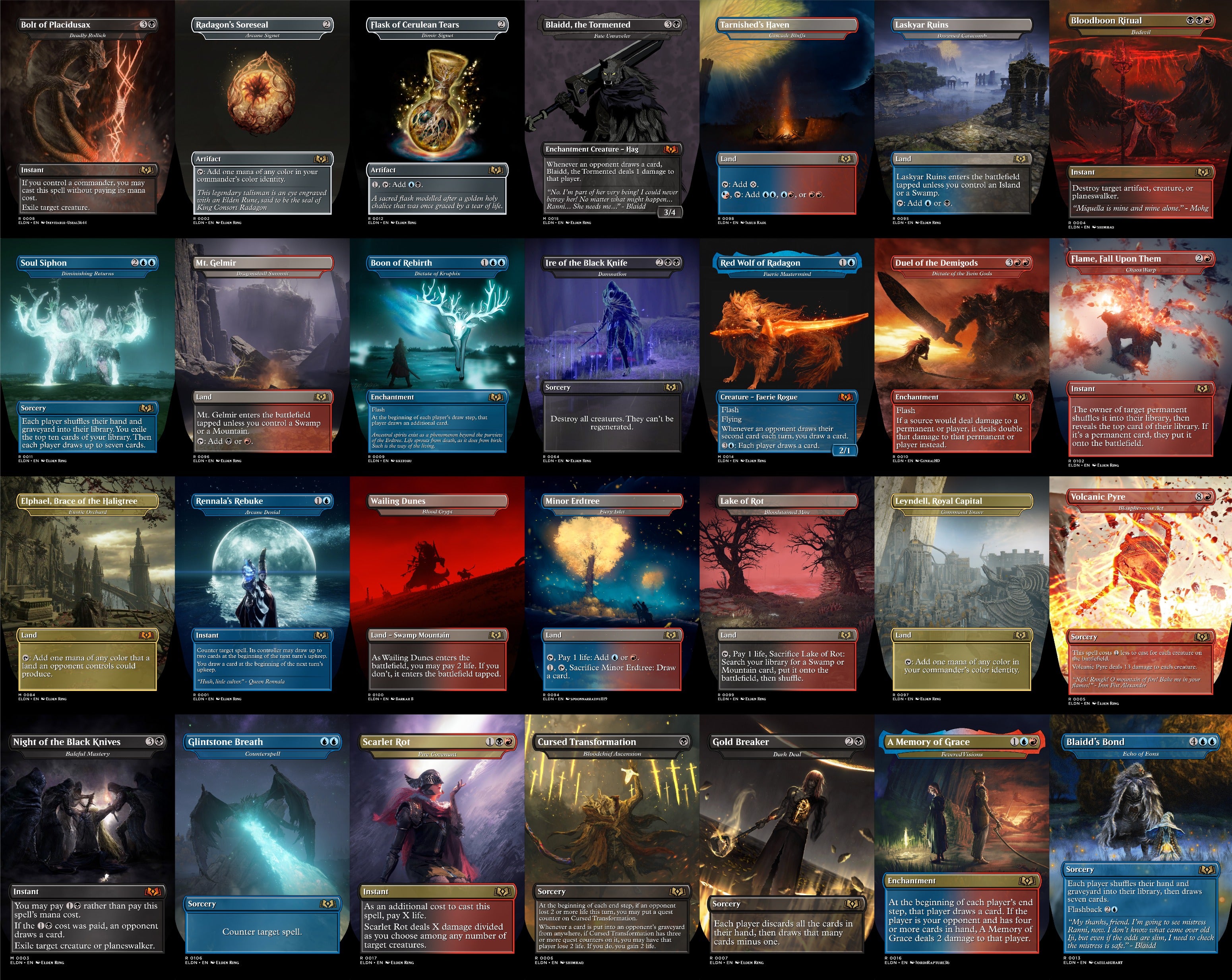 Elden Ring MTG Proxy Commander Deck 100 Cards — Custom Magic The Gathering Deck