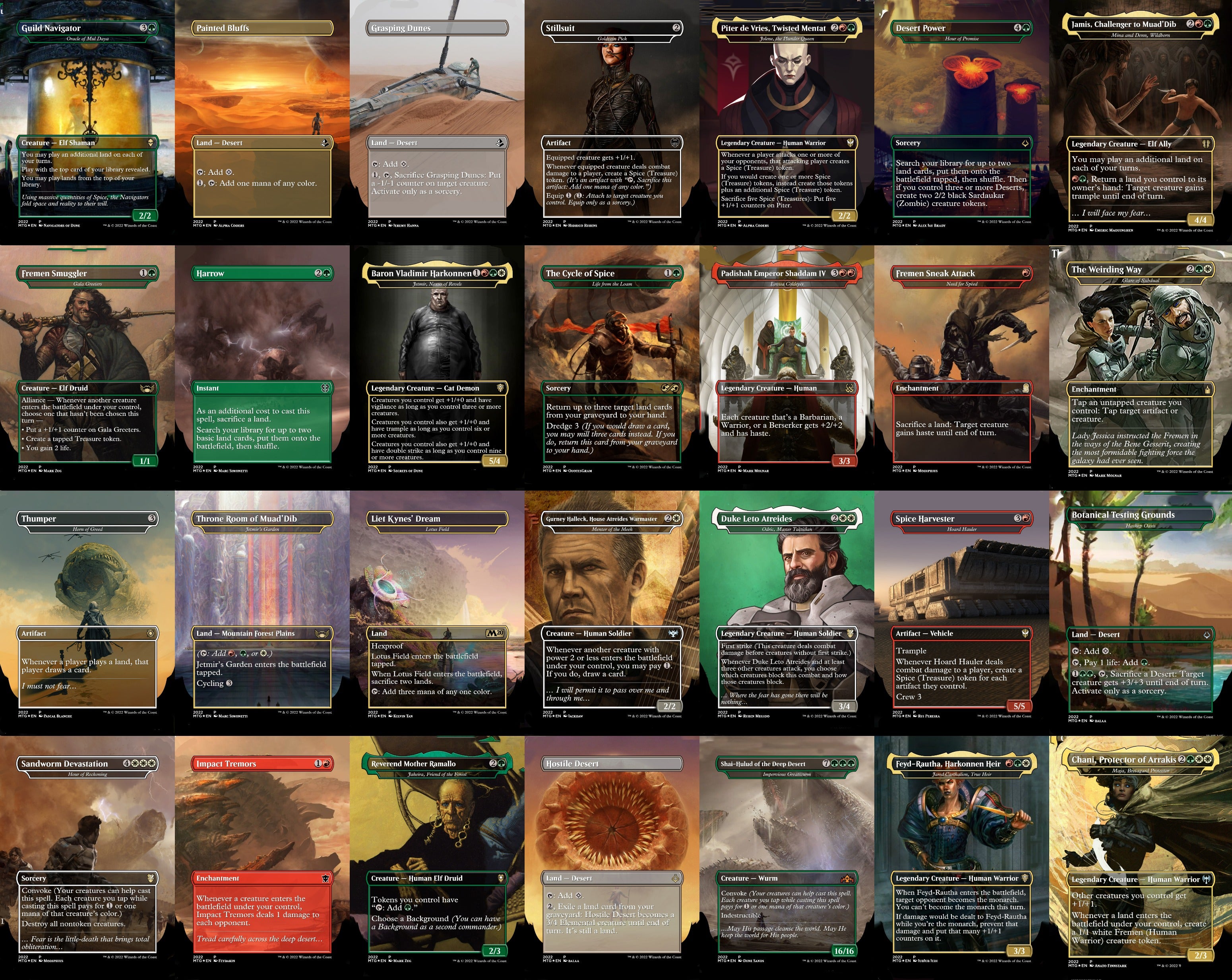 Dune Sand Worms 100 Card MTG Proxy EDH Commander Deck — Custom Magic The Gathering Deck