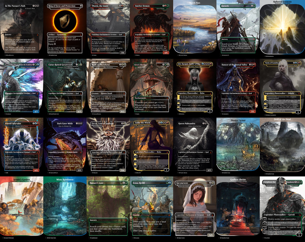 Dark Souls MTG Proxy Commander Deck 100 Cards — Custom Magic The Gathering Deck