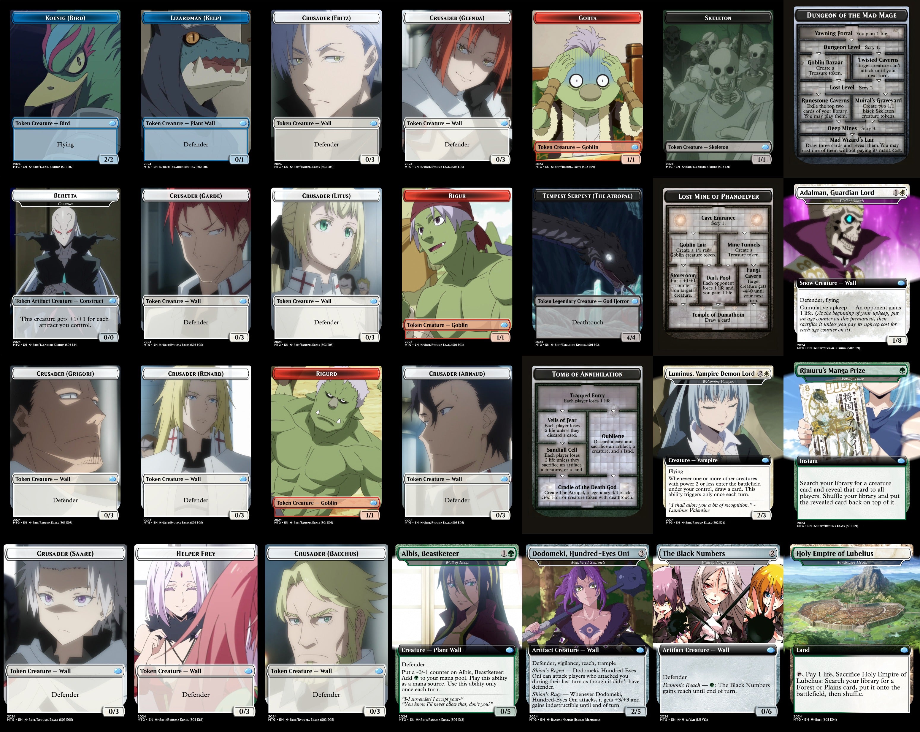 That Time I Got Reincarnated As A Slime 100 Card MTG Proxy Commander Deck — Magic The Gathering