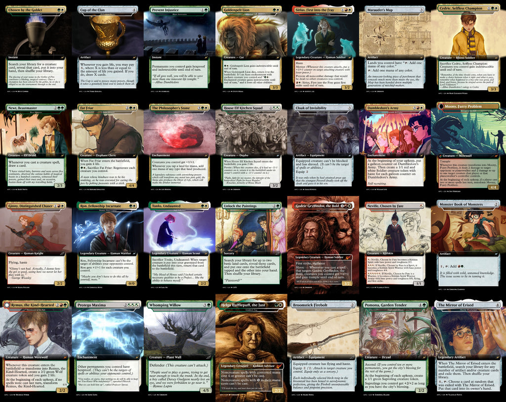 Harry Potter Hogwarts 100 Card MTG Proxy EDH Commander Deck — Custom Magic The Gathering Deck