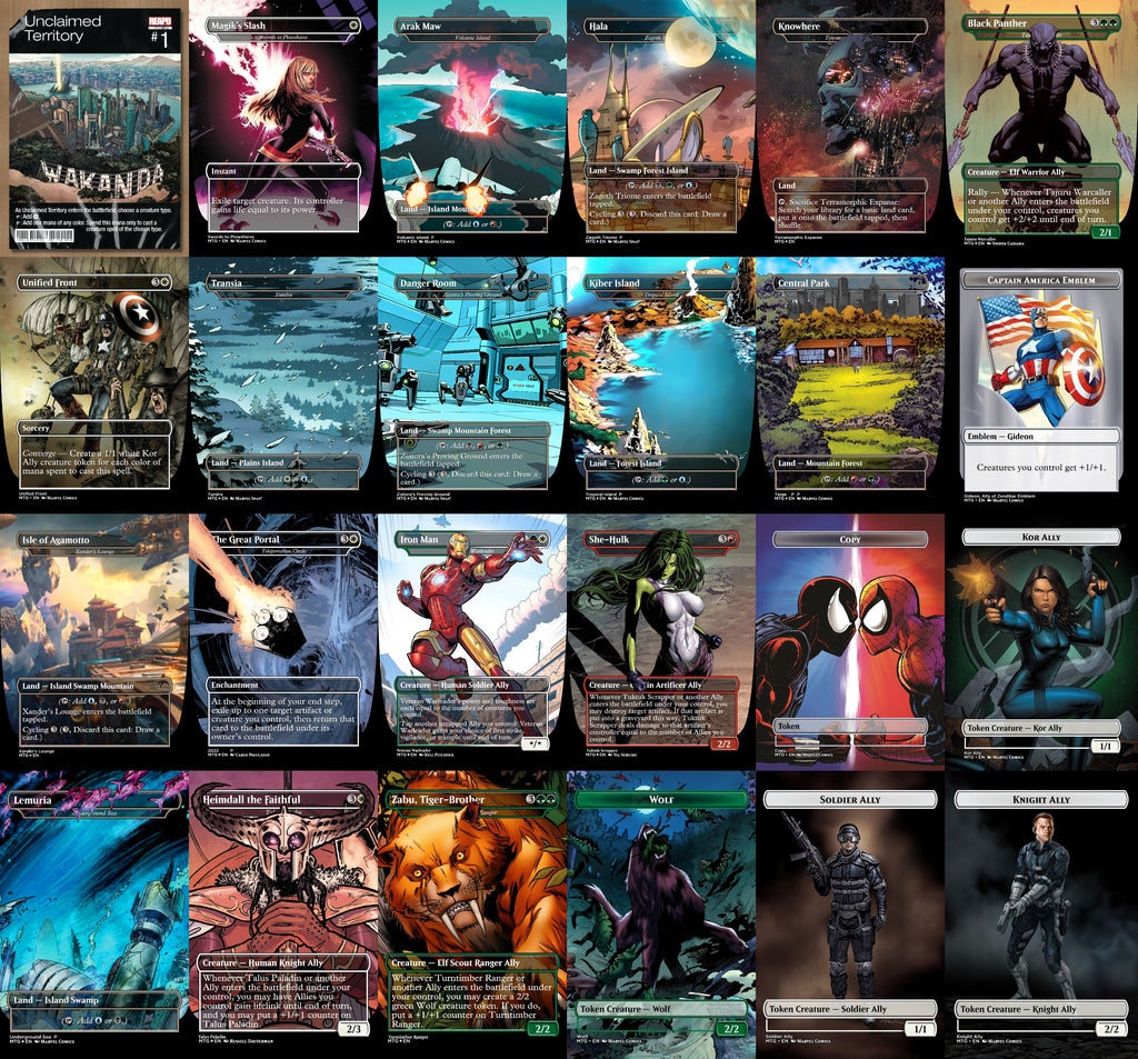 Marvel Stan Lee Super Hero 100 Card MTG Proxy EDH Commander Deck — Custom Magic The Gathering Deck