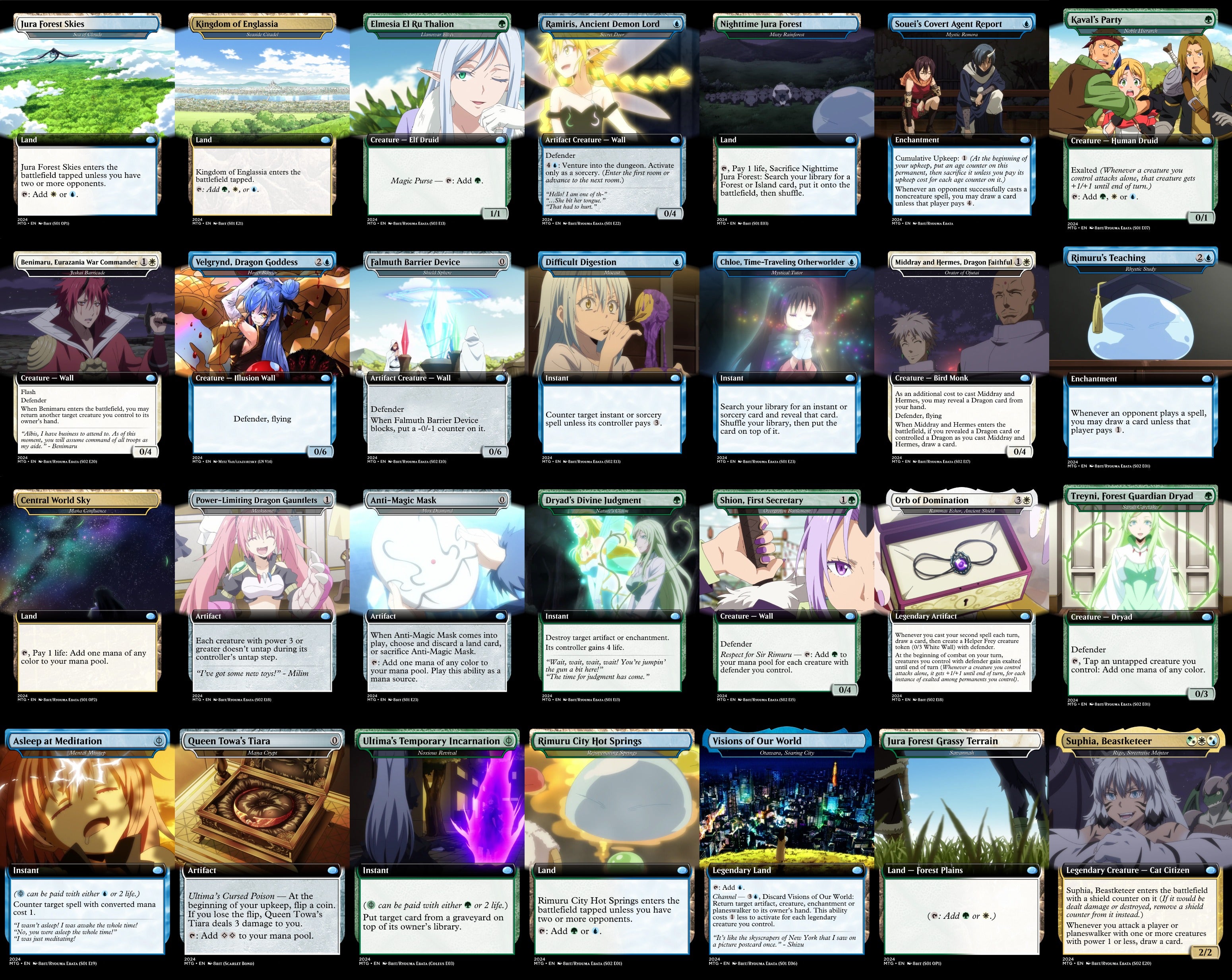 That Time I Got Reincarnated As A Slime 100 Card MTG Proxy Commander Deck — Magic The Gathering