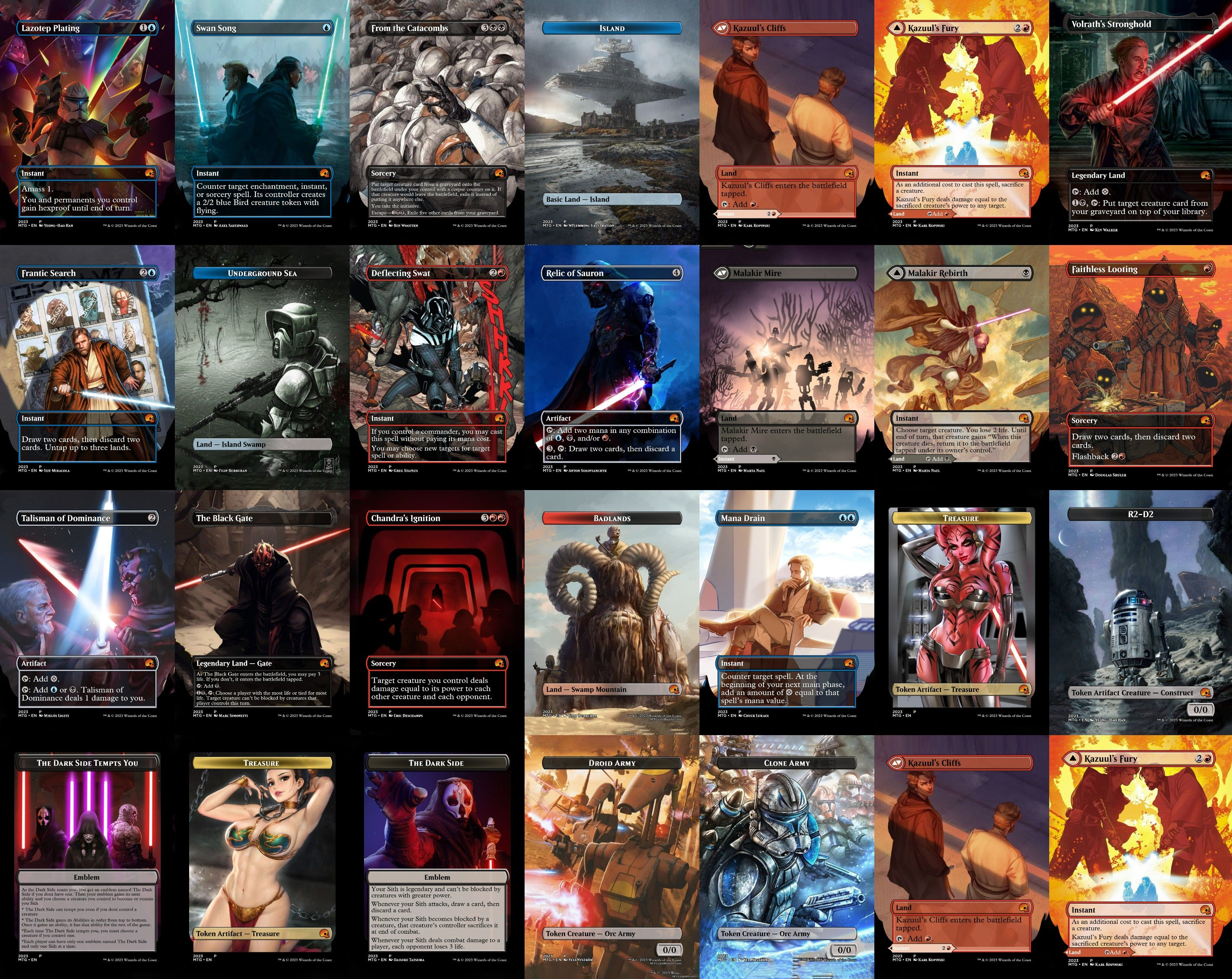 Star Wars Vaders Army 100 Card MTG Proxy EDH Commander Deck — Magic The Gathering Deck [Deck 3]