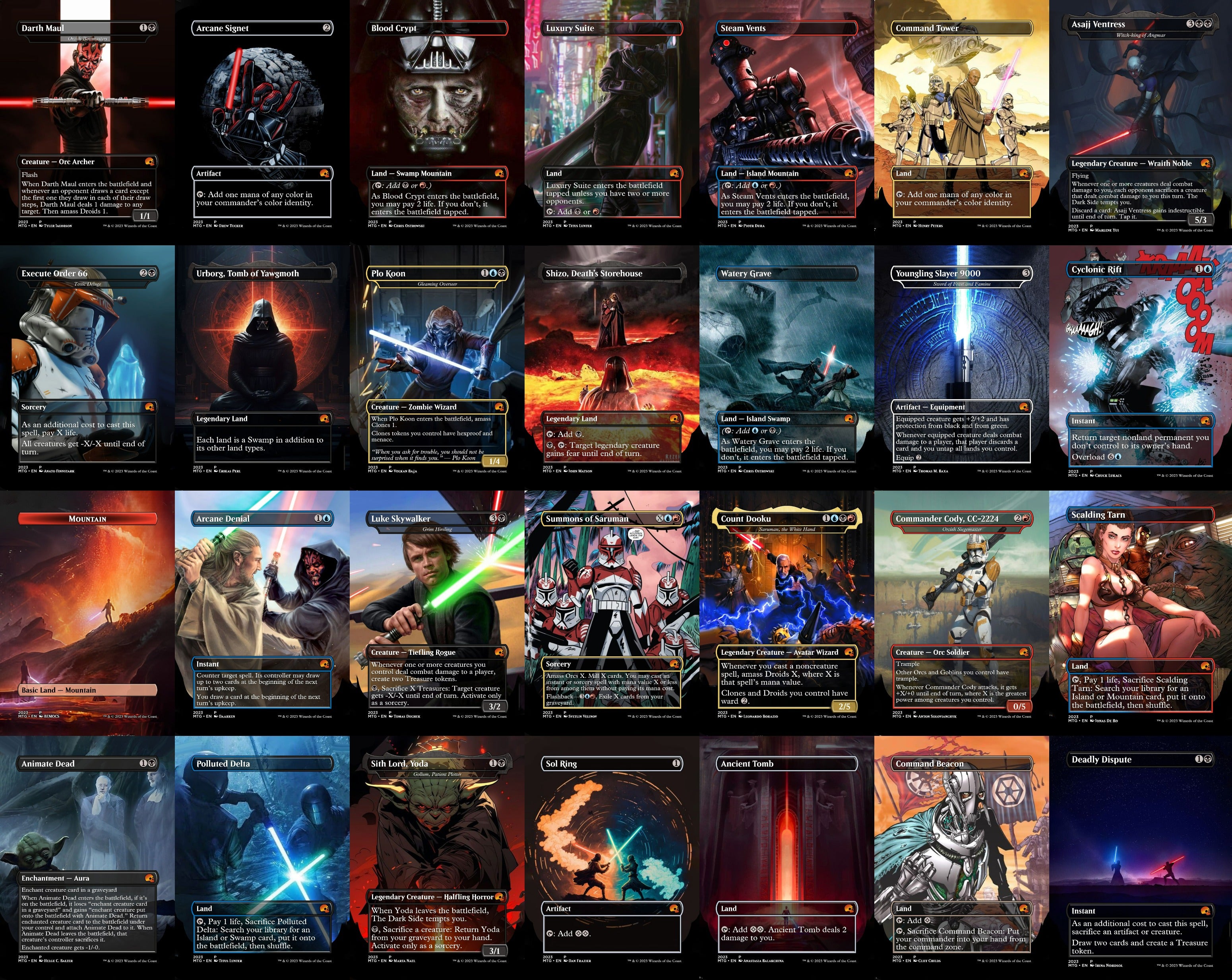 Star Wars Vaders Army 100 Card MTG Proxy EDH Commander Deck — Magic The Gathering Deck [Deck 3]