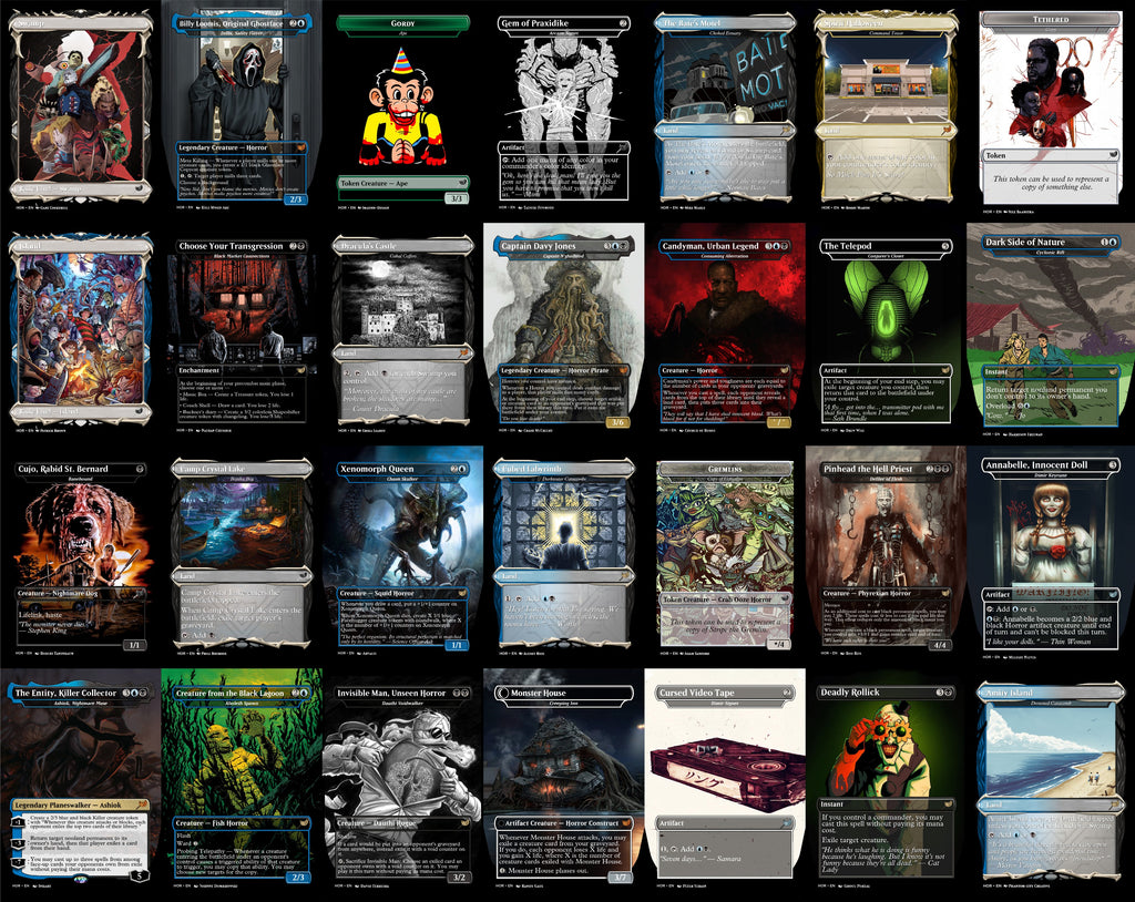 Horror Themed Halloween Movies MTG Proxy Commander Deck — Custom Magic The Gathering Deck