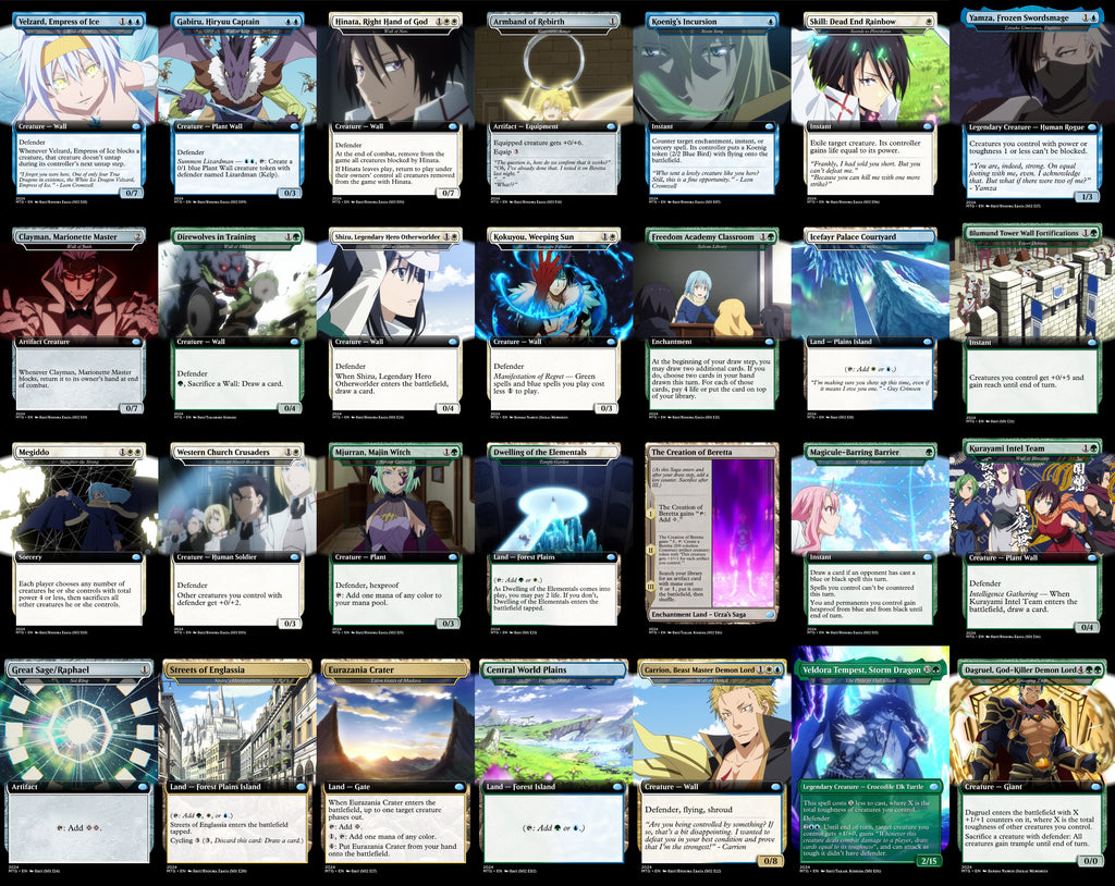 That Time I Got Reincarnated As A Slime 100 Card MTG Proxy Commander Deck — Magic The Gathering