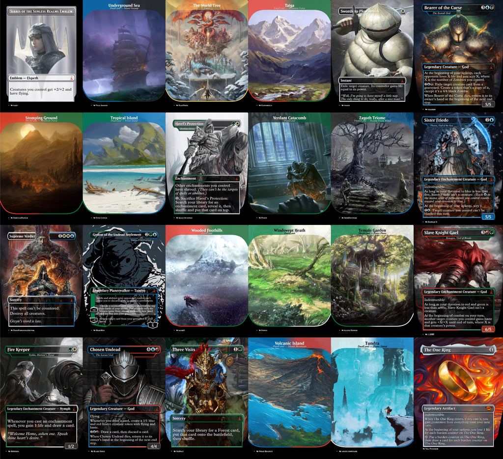 Dark Souls MTG Proxy Commander Deck 100 Cards — Custom Magic The Gathering Deck