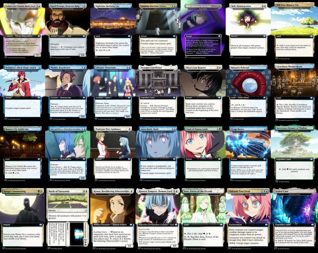 That Time I Got Reincarnated As A Slime 100 Card MTG Proxy Commander Deck — Magic The Gathering