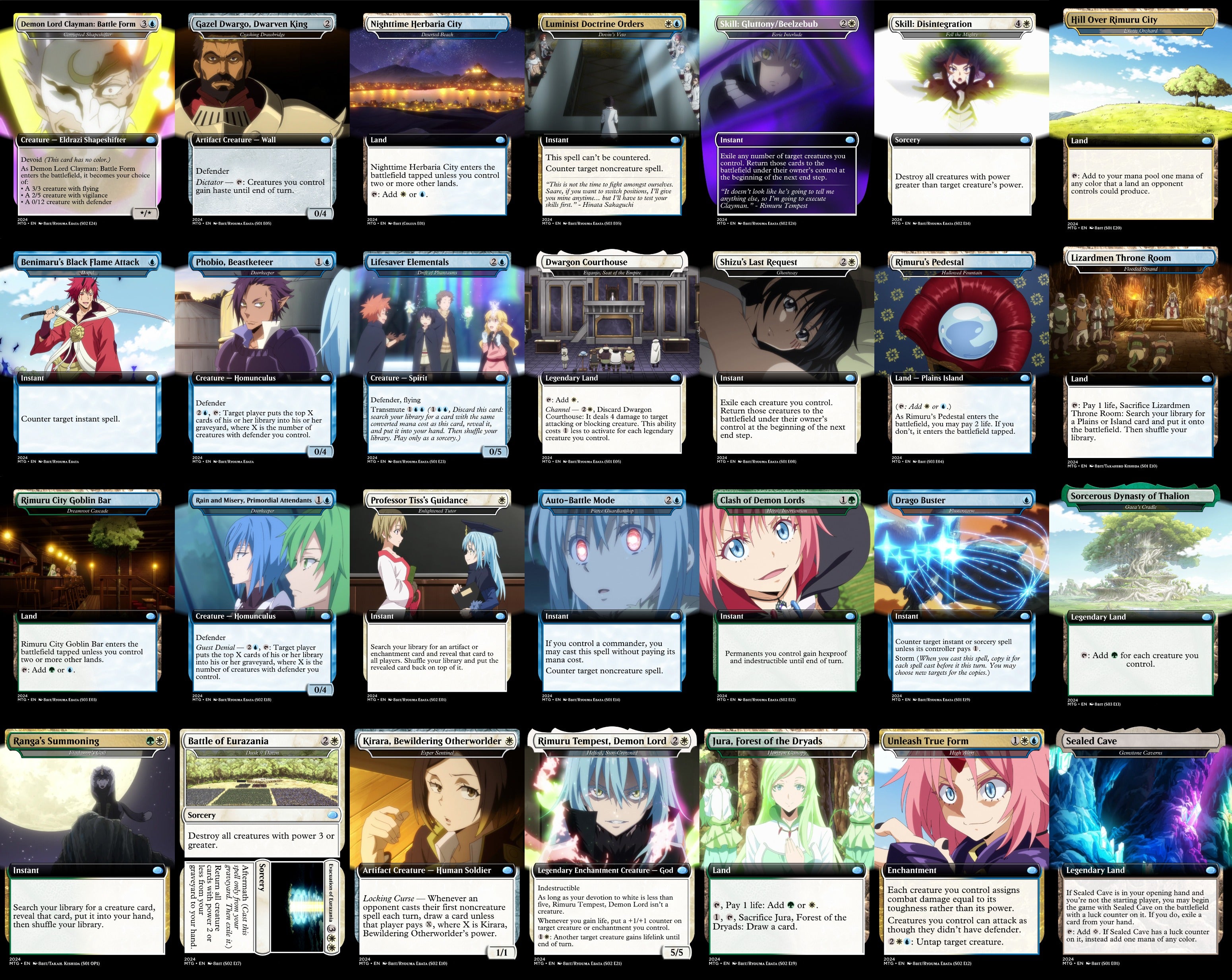 That Time I Got Reincarnated As A Slime 100 Card MTG Proxy Commander Deck — Magic The Gathering