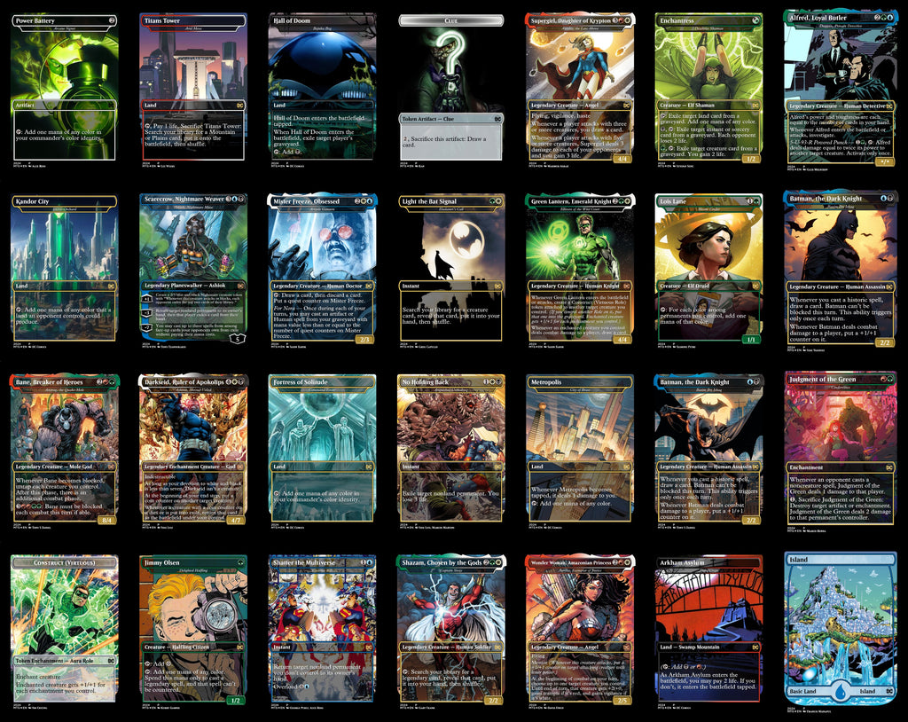 DC Comics Superman 100 Card MTG Proxy EDH Commander Deck — Custom Magic The Gathering Deck