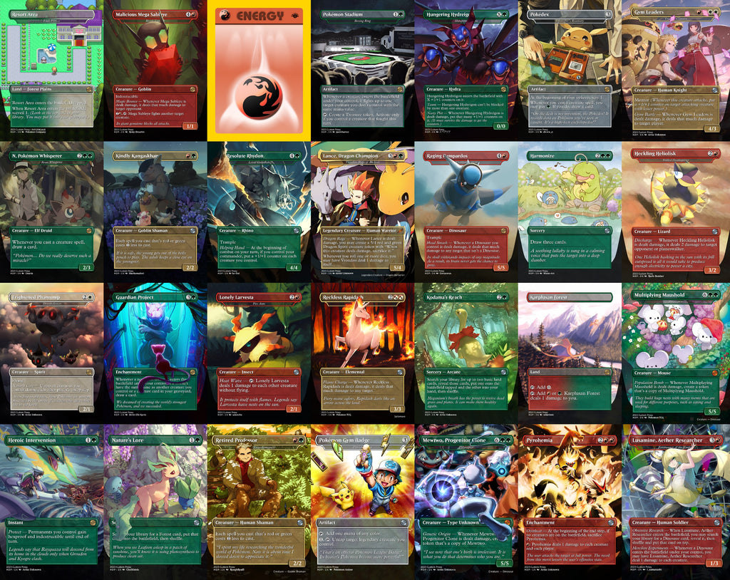 Pokemon Fullart 100 Card MTG Proxy EDH Commander Deck — Custom Magic The Gathering [Deck 2]