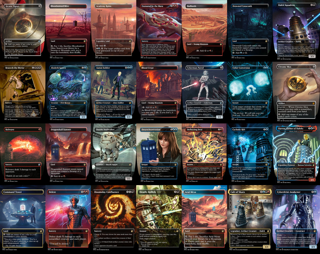 Doctor Who Tardis MTG Proxy Commander Deck 100 Cards — Custom Magic The Gathering Deck